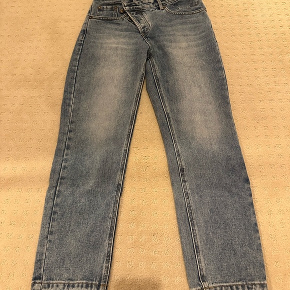R13 crossover Blue Denim Jeans - Picture 1 of 5